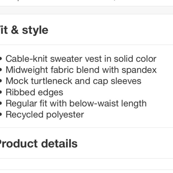 Women's Crewneck Cropped Sweater Vest -
A New Day™ Dark Brown - Picture 7 of 9